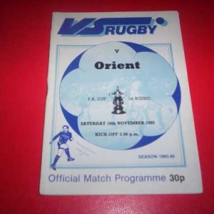 1985/86 RUGBY V ORIENT FA CUP