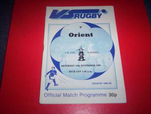 LGE V NON LGE IN FA CUP » 1985/86 RUGBY V ORIENT FA CUP