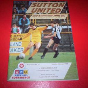 1987/88 SUTTON UTD V MIDDLESBROUGH FA CUP