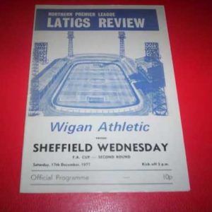 1977/78 WIGAN V SHEFFIELD WEDNESDAY FA CUP