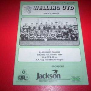 1988/89 WELLING V BLACKBURN FA CUP
