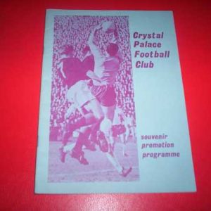 1968/69 CRYSTAL PALACE V SWINDON FRIENDLY