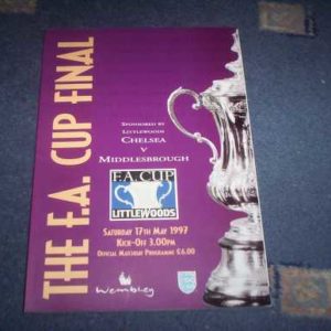 1997 CHELSEA V MIDDLESBROUGH FA CUP FINAL