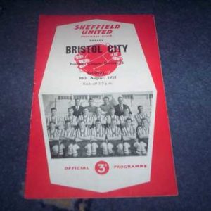 1958/59 SHEFFIELD UTD V BRISTOL CITY