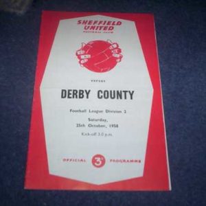 1958/59 SHEFFIELD UTD V DERBY COUNTY