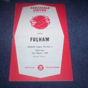 1958/59 SHEFFIELD UTD V FULHAM