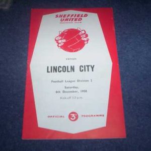 1958/59 SHEFFIELD UTD V LINCOLN