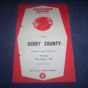 1959/60 SHEFFIELD UTD V DERBY COUNTY