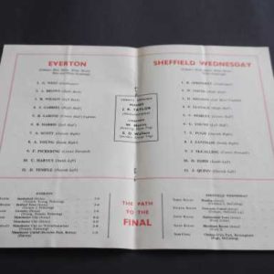 1966 EVERTON V SHEFFIELD WEDNESDAY FA CUP FINAL