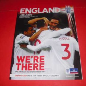 2009 ENGLAND V BELARUS WORLD CUP