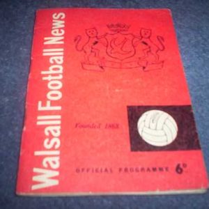 1959/60 WALSALL V PETERBOROUGH FA CUP