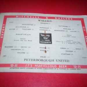 1959/60 WALSALL V PETERBOROUGH FA CUP
