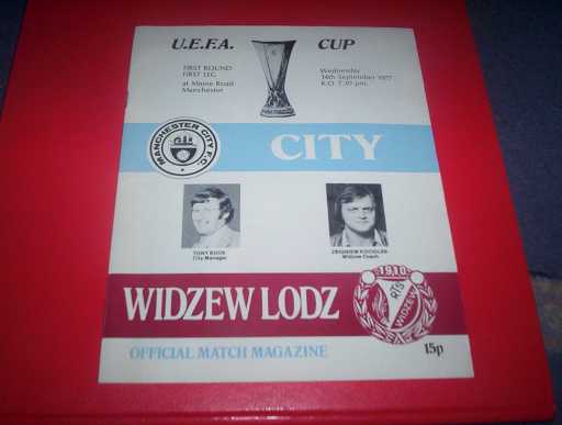 BRITISH CLUBS IN EUROPE » 1977/78 MAN CITY V WIDZEW LODZ UEFA CUP