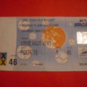 1998 COLUMBIA V ENGLAND WORLD CUP TICKET