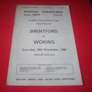 1968/69 BRENTFORD V WOKING FA CUP