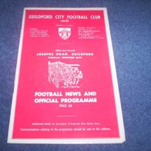 1967/68 GUILDFORD V BRENTFORD FA CUP REP
