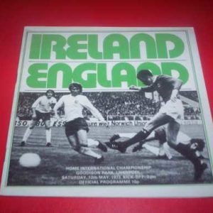 1973 NORTHERN IRELAND V ENGLAND