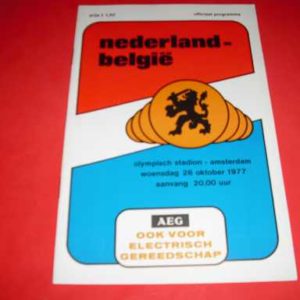 1977 HOLLAND V BELGIUM