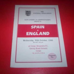 1996 ENGLAND V SPAIN U16 CHAMP @ CREWE