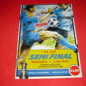 1987/88 WIMBLEDON V LUTON FA CUP SEMI FINAL