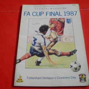 1987 COVENTRY V TOTTENHAM FA CUP FINAL MAGAZINE