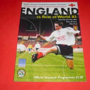 2004 ENGLAND V REST OF WORLD XI SCHOOLS
