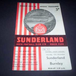 1955/56 SUNDERLAND V BURNLEY