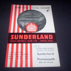 1957/58 SUNDERLAND V PORTSMOUTH