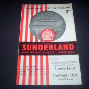 1958/59 SUNDERLAND V SHEFFIELD UTD