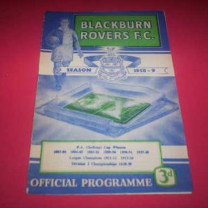 1958/59 BLACKBURN V BURNLEY FA CUP