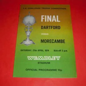 1974 DARTFORD V MORECAMBE FA TROPHY FINAL