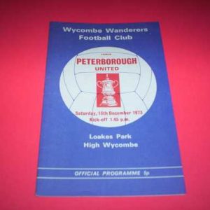 1973/74 WYCOMBE V PETERBOROUGH FA CUP
