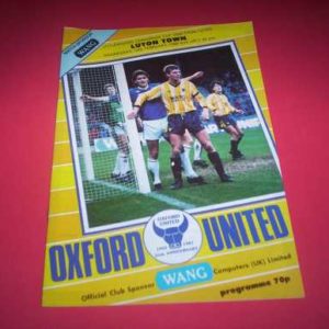 1987/88 OXFORD V LUTON LEAGUE CUP S/F