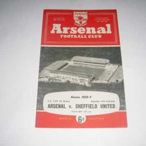 1958/59 ARSENAL V SHEFFIELD UTD FA CUP