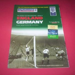 2000 ENGLAND V GERMANY LAST AT WEMBLEY