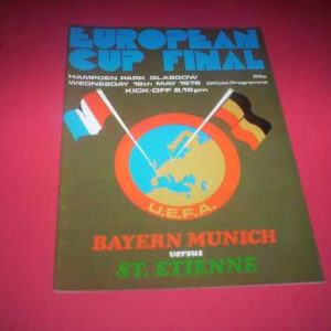 1976 BAYERN MUNICH V ST ETIENNE EUROPEAN CUP FINAL