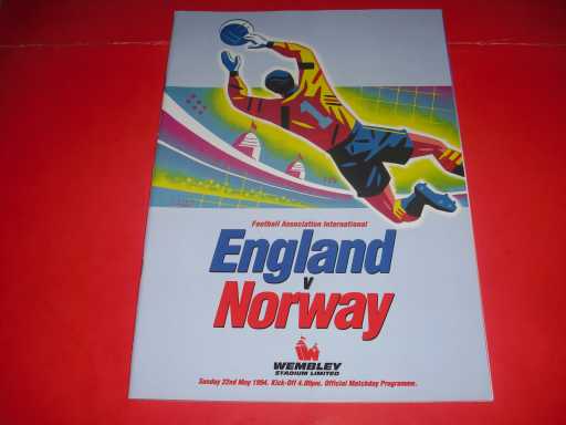 ENGLAND HOMES » 1994 ENGLAND V NORWAY