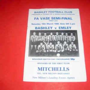 1987/88 BASHLEY V EMILY FA VASE S/F