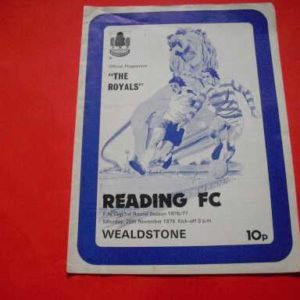 1976/77 READING V WEALDSTONE FA CUP