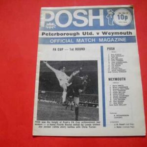 1974/75 PETERBOROUGH V WEYMOUTH FA CUP
