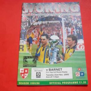 1995/96 WOKING V BARNET FA CUP REP