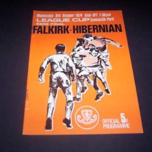 1974 FALKIRK V HIBERNIAN LEAGUE CUP SEMI FINAL