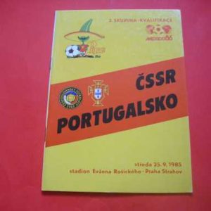 1985 CZECHOSLOVAKIA V PORTUGAL WORLD CUP QUALIFIER