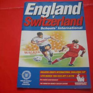 1994 ENGLAND V SWITZERLAND SCHOOLS