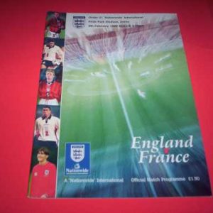 1999 ENGLAND U21 V FRANCE U21