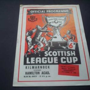 1960 KILMARNOCK V HAMILTON SCOTTISH LEAGUE CUP SEMI FINAL