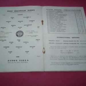 1956/57 WBA V ASTON VILLA