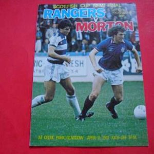 1980/81 RANGERS V MORTON SCOTTISH CUP S/F