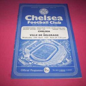 1958/59 CHELSEA V VILLE DE BELGRADE FAIRS CUP