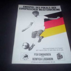 1988 PSV EINDHOVEN V BENFICA EUROPEAN CUP FINAL